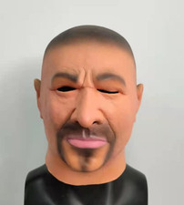 Realistic Male Latex Full Head Mask for Movie Roleplay Cosplay Halloween Props