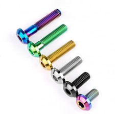 Titanium M6 Taper Button Head Dome Truss head Screw Bolt Ti Rainbow/Black etc