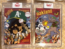 Ermsy x Rollie Fingers Autographed AA Player & Companion AP Set Topps Project 70