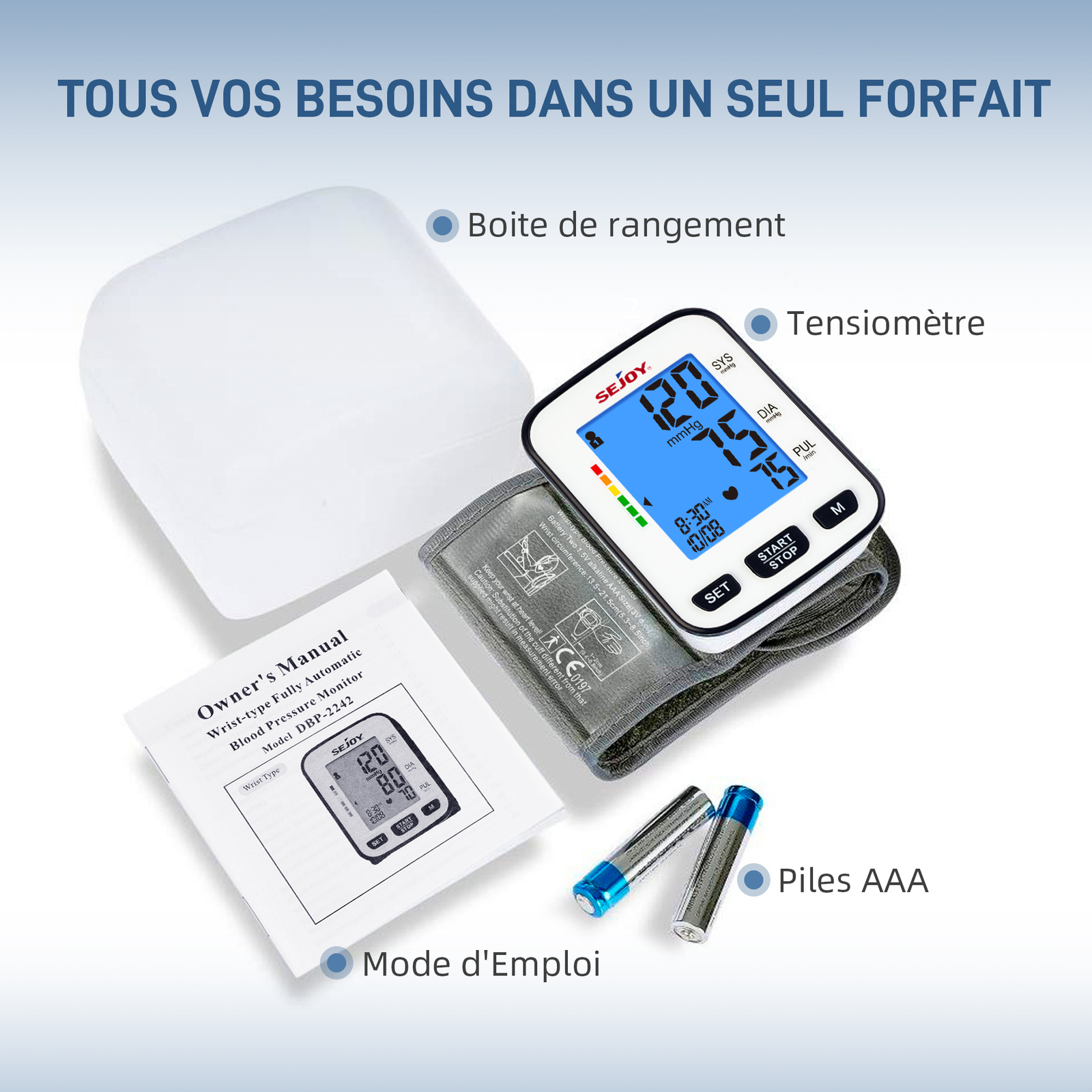 SEJOY Digital Tensiomètre Electronique Automatique Pression
