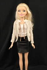 Barbie Doll Clothes 27" Tall Doll Handmade Outfit Skirt Sweater