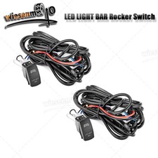 2PCS Wiring Harness Kit Rocker Switch Relay Fuse for LED Light Bar ON/OFF Switch