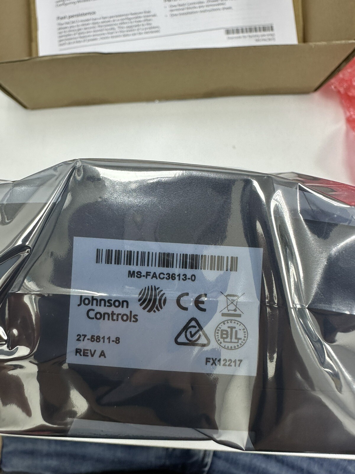 JOHNSON CONTROLS MS-FAC3613-0 ADVANCED APPLICATION FIRLD EQUIPMENT ...