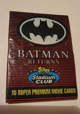 Batman Returns Topps Stadium Club One Unopened Pack Trading Cards DC Comics