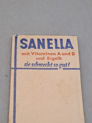 Kellnerblock Notizzettel Block SANELLA Sie schmeckt so gut Margarine ALT 044