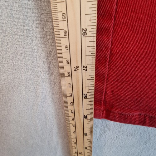 Pantalones de mezclilla para mujer Lauren Ralph Lauren Reino Unido 12 rojos con cremallera - Imagen 16 de 16
