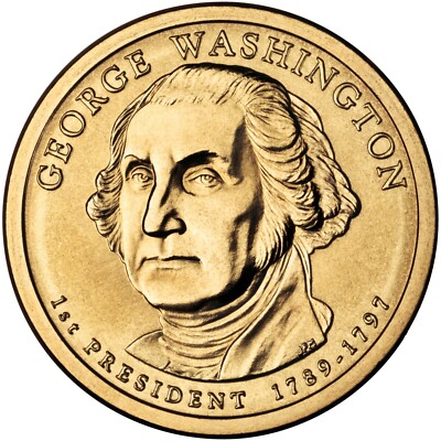 2007-P George Washington Presidential Golden Dollar $1 Coin