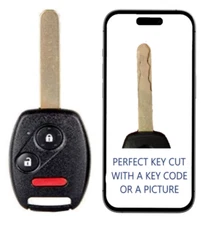 KEY CUT SERVICE 3 Button Remote Head Key For Honda Civic 2006-2013   N5F-S0084A