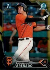 JONAH ARENADO 2016 Bowman Chrome BLACK AND GOLD REFRACTOR RC #BCP240 Giants 