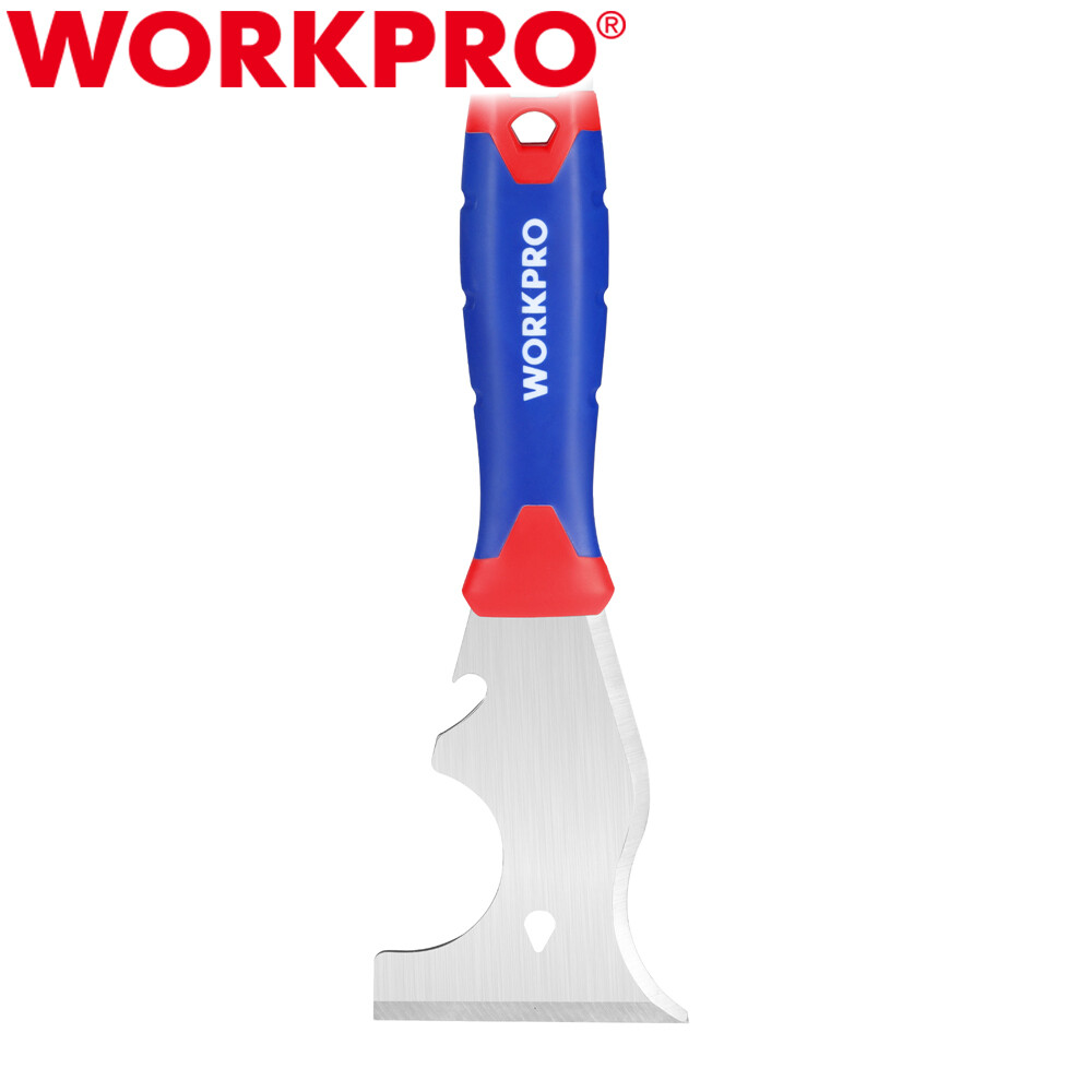 WORKPRO 8 in 1 Paint Scraper Paint Remover Metal Putty Knife w/Hammer End Opener