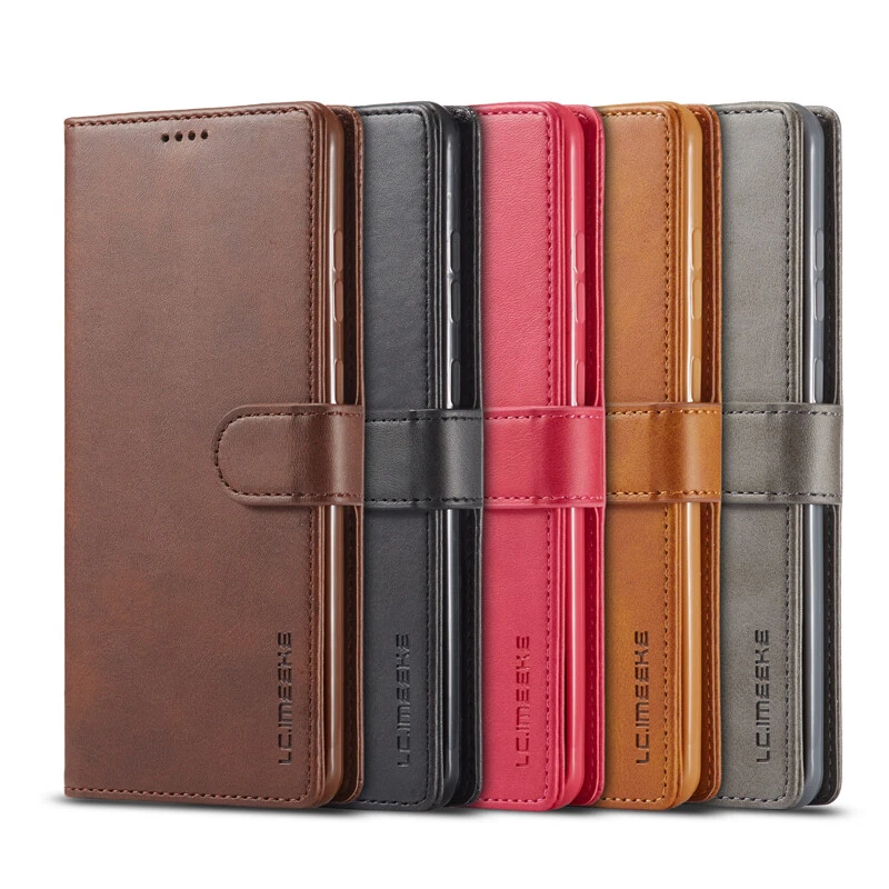 Slim Leather Wallet Case Card Flip Cover for Samsung Galaxy Note20 Ultra/10+/9/8 - Image 2 of 4