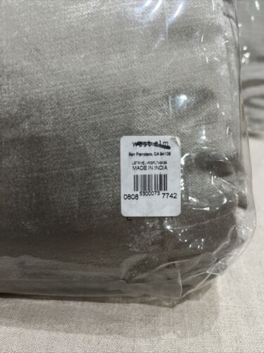 West Elm Luster Velvet Curtain Drape 48x84" Platinum Set of 2 no lining - Picture 2 of 2
