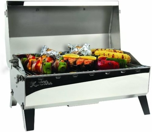 Portable Boat Propane Grill + Mount Accessories Marine BBQ Sailboat BBQ Camping - Foto 2 di 9