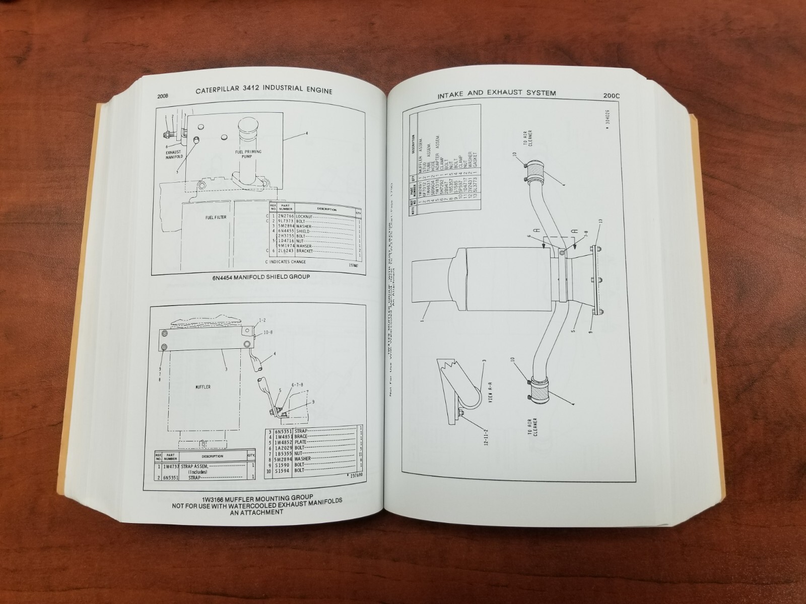 Caterpillar CAT 3412 Industrial Engine Parts Book Manual SEBP1101 eBay