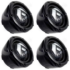 4x Fuel Gloss Black 68 Lug Snap In Wheel Center Caps 1003-49b 5-38od 3-18h