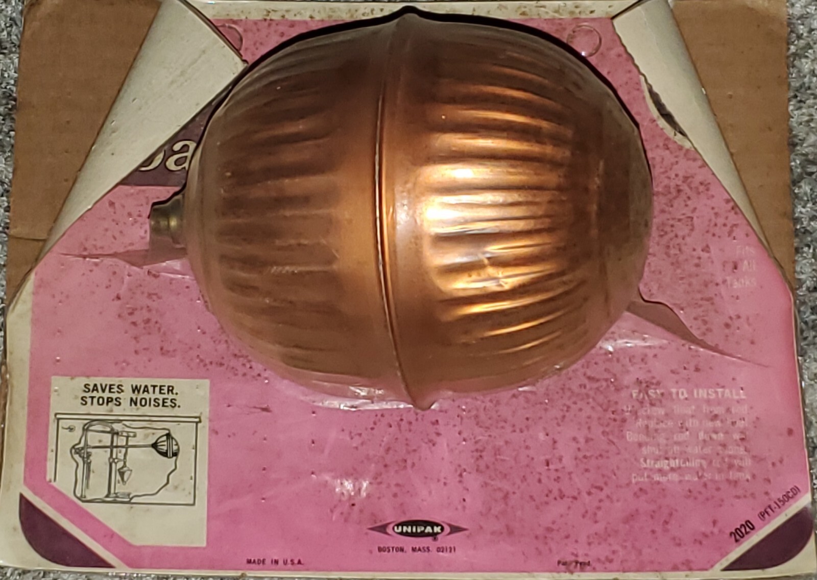 Vintage Federal Copper Toilet Tank Float Ball Made in USA New! D2 eBay