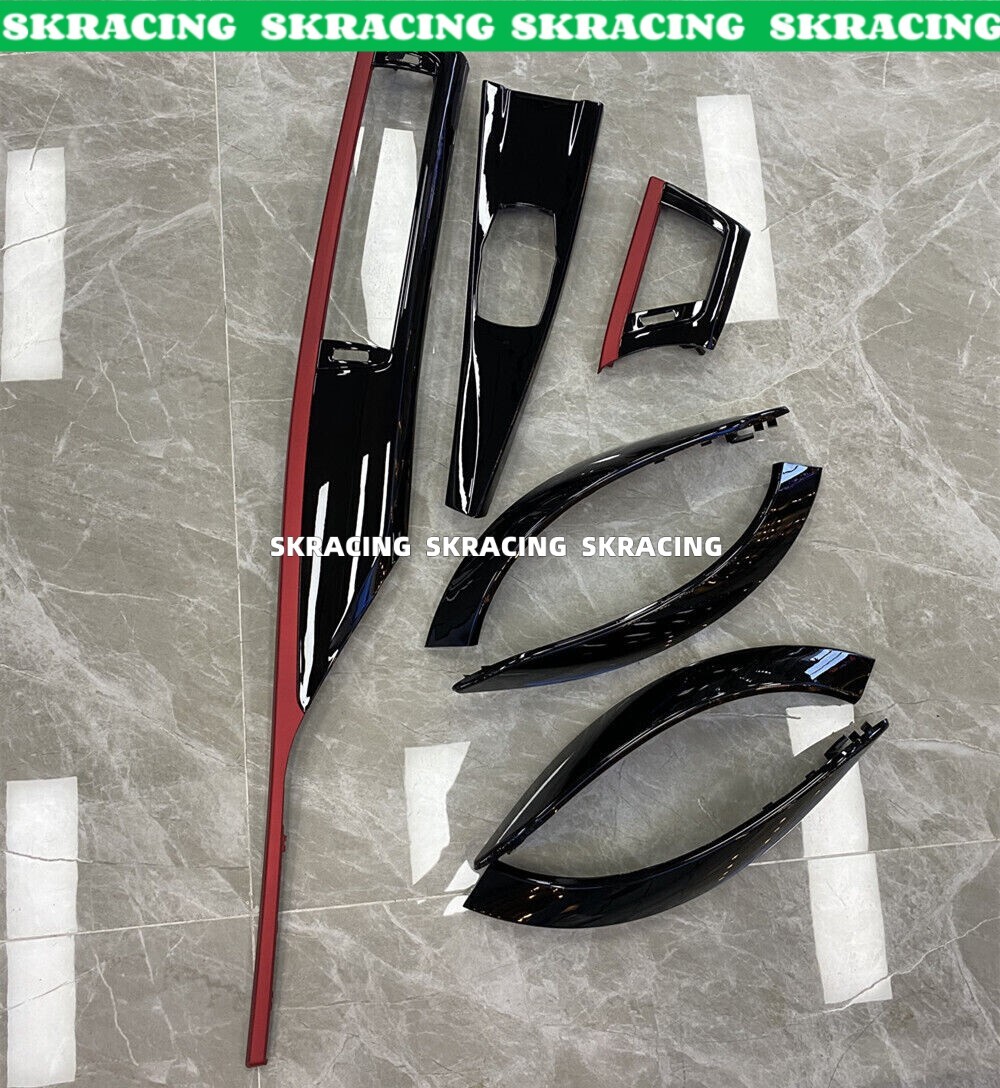 GLOSS BLACK RED SPORT INTERIOR TRIM LHD FOR BMW F30 F31 F34 M