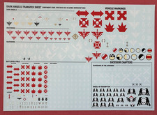 Warhammer 40k  NEW - DARK ANGEL SPACE MARINE TRANSFER SHEET - Bits - 40K