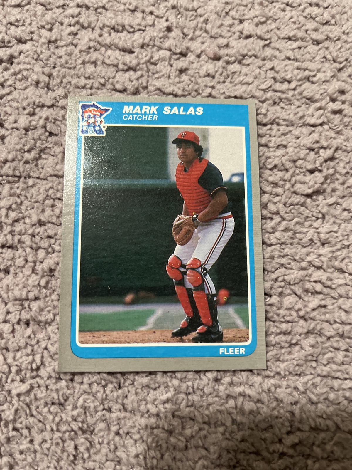 1985 Fleer Update Mark Salas . Minnesota Twins #U-94