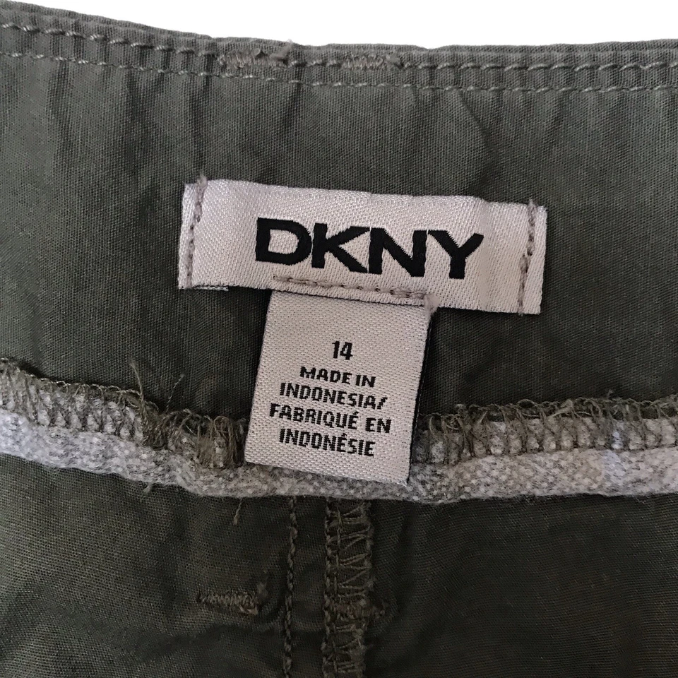 Pantalones Cortos DKNY Cargo Capris Para Mujer 14 Roll Up Grunge Senderismo Gorp Granola Niña Y2K Foto 4 de 4