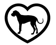 GREAT DANE HEART VINYL DECAL STICKER DOG BREED CHOOSE COLOR/SIZE