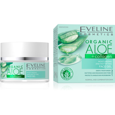 Eveline Cosmetics Organic Aloe + Collagen Moisturizing & Matting Face Gel Cream