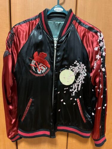 Nishiki x Evangelion Eva-01 Jacket Sukajan Reversible Black JP M (US S) - Picture 2 of 8