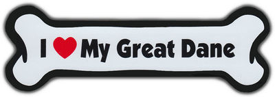 Dog Bone Magnet I LOVE MY GREAT DANE Doggy Puppy Car Track Bumper Buy2Get1Free