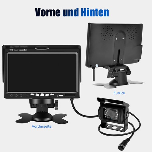 Telecamera posteriore impermeabile MOPECT 2 IP68 con monitor HD colorato 7 pollici BUS RV CAMION - Foto 12 di 14