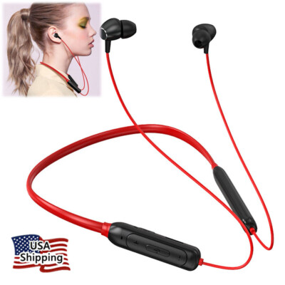 Sport Running Earpieces Neckband Headset Bluetooth Call Music Card Support