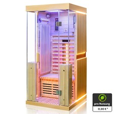 Dewello Infrarotkabine KINGSTON 90x90 Vollspektrumstrahler Karbonflächenstrahler