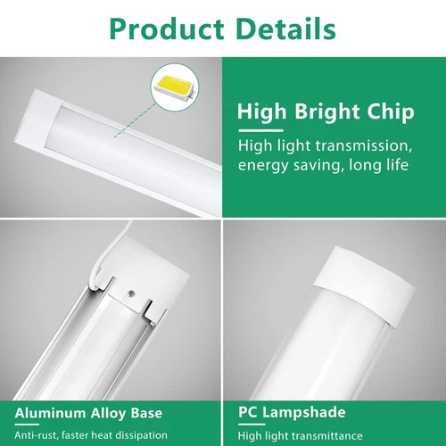 2TIg 40W 120cm LED Röhren 4000K Feuchtraumleuchte Werkstatt Deckenleuchte Lamp - Bild 13 von 15