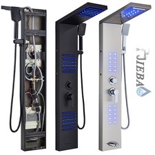 Edelstahl Duschpaneel LED Duschsäule set Regendusche Massage Duscharmatur system
