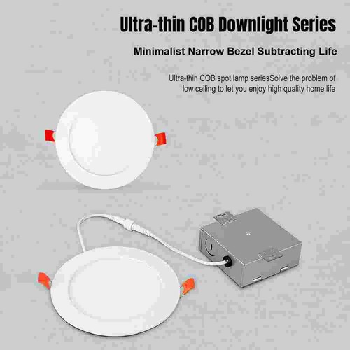 6Inch LED Recessed Ceiling Dimmable Light Daylight with Junction Box 2700K-5000K - Picture 5 of 9