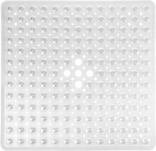 Shower Mat for Bathtub 21 x 21 Inches Bath Tub Square Mats with Drain Holes New