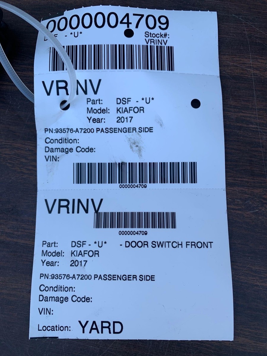 ✓ 2018 KIA FORTE DOOR SWITCH FRONT PN:93576-A7200 OEM | eBay