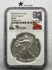 2018 W Burnished Silver Eagle NGC MS70 John Mercanti Signed