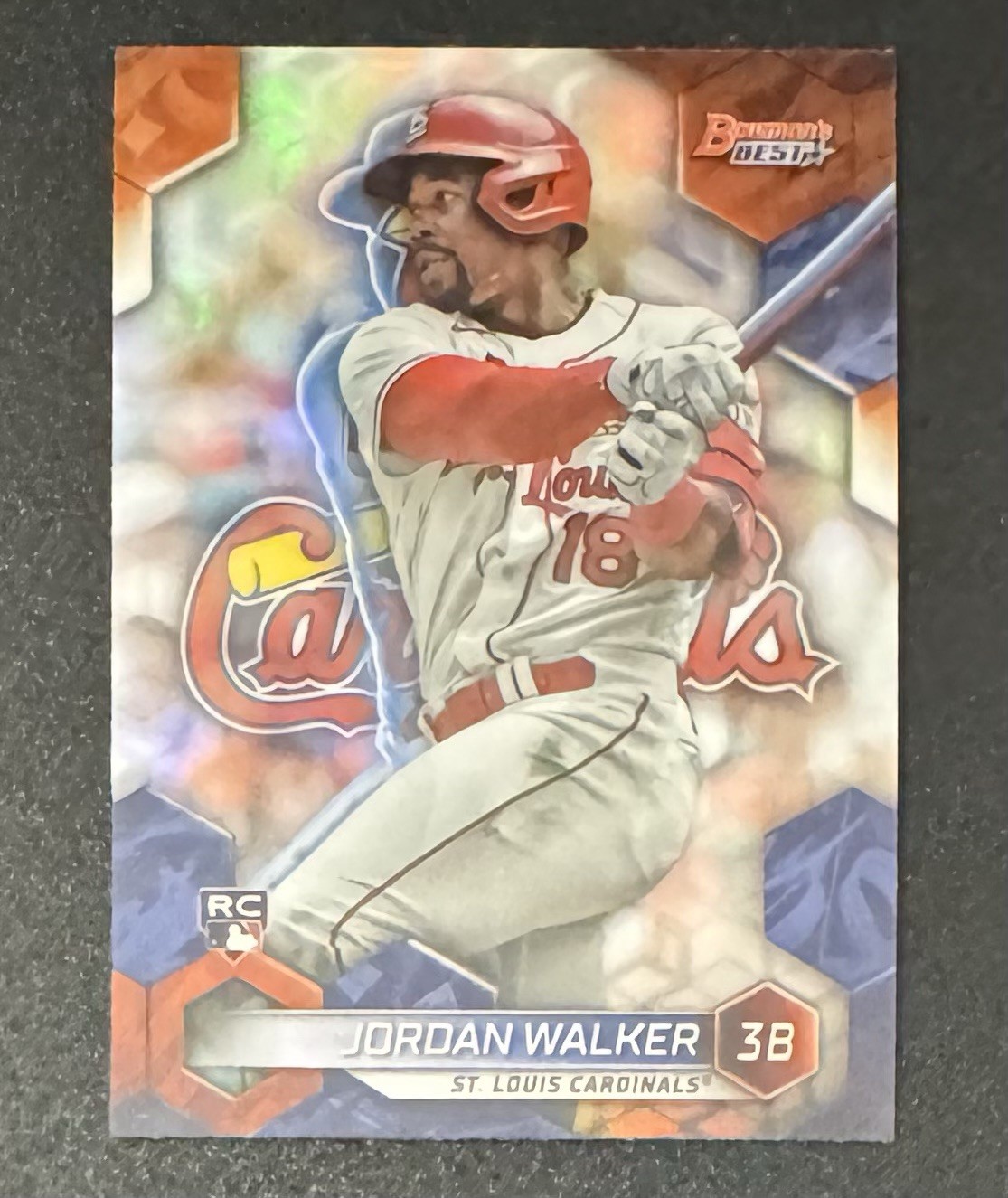 Jordan Walker 2023 Bowman’s Best ROOKIE Refractor #65 - St. Louis Cardinals 