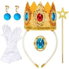 TQTYOY Princess Peach Crown Costume Accessories Include One Size, Gold