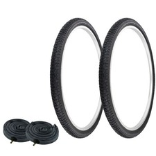 Pro Tires 700 X 45 Black W-2121 W Heavyduty Tubes 33mm Schrader Valve