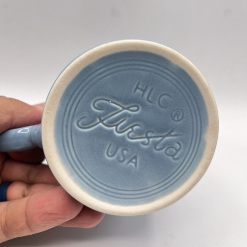 Taza de café Fiesta Ware Homer Laughlin HLC O anillo mango azul claro - Imagen 12 de 12