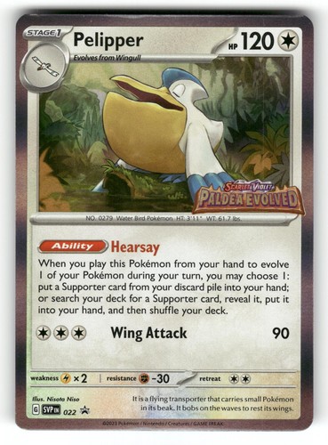 Pelipper (Prerelease) NM 022 Scarlet & Violet Promo Pokemon Holo Promo