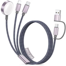 3 in 2 USB C Cable for Apple Watch Charger IPhone Charger Multi Charging Cable