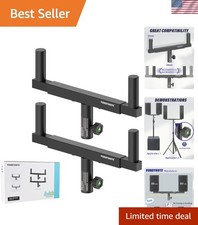 Set of 2 Dual Speaker Mount Bar Mounting Fork Bracket Speaker Pole