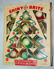 🌟VINTAGE SHINY BRITE DOUBLE INDENT STRIPED 2 1/4" GLASS CHRISTMAS ORNAMENTS BOX — photo 1