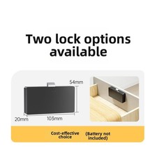 Smart Cabinet Lock with Fingerprint  Remote  USB Key Stainless Steel