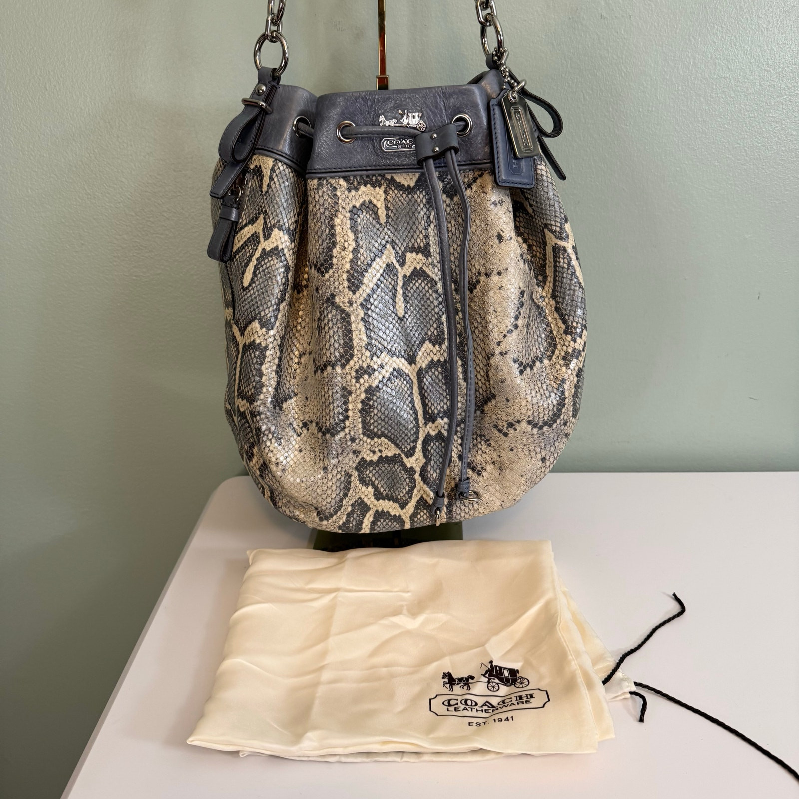 Coach Madison Python Embossed Marielle Leather Pu… - image 14