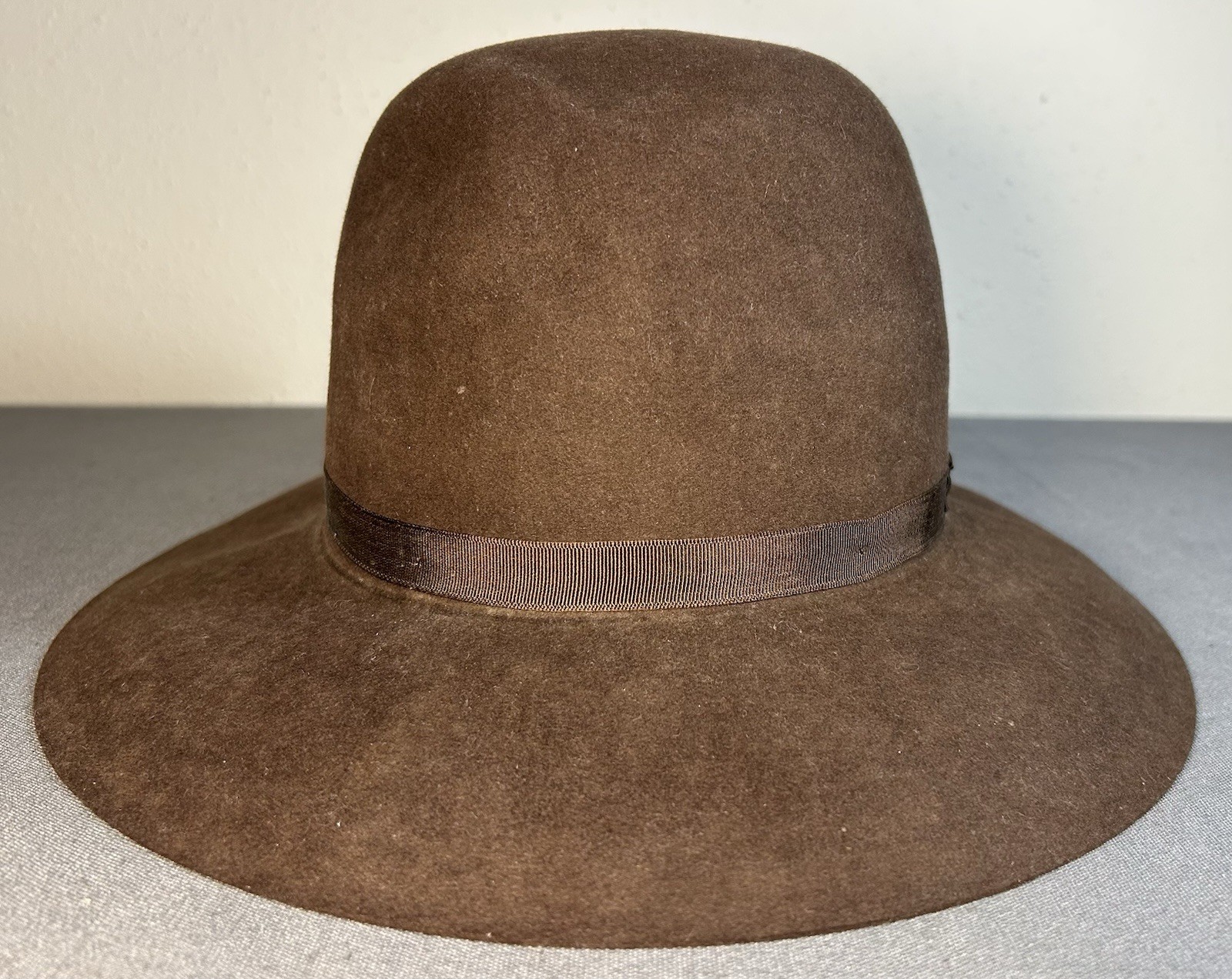 Vintage Ralph Lauren Polo Fur Felt Open Crown Fedora Hat 7.5 England Sable Brown image 7