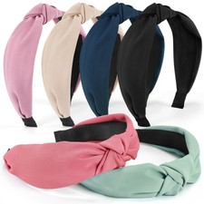 6PCS Top Knot Headbands for Women  Girls Wide Hairbands Hair Accessories