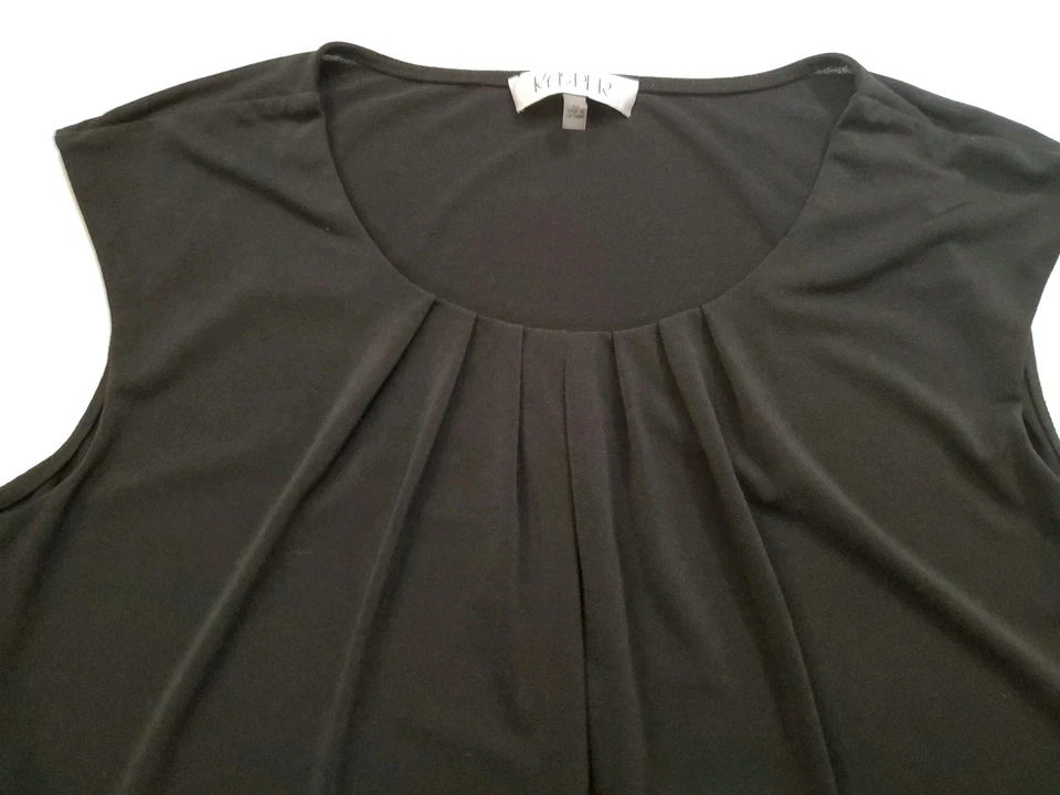 Blusa Kasper negra sin mangas talla 2x Foto 2 de 4